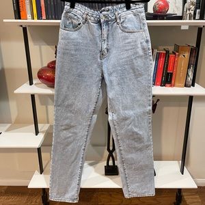 Fashion Nova Tall Straight Slouch Fit Jeans - Medium Blue Wash